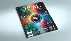 Cover of a tech magazine showcasing "Google's Opal" AI interface with vibrant colors and modern design.